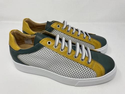 Exton luftiger Sneaker weiß, gelb, grün, Gr. 40 - 46, 125,-