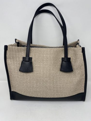 Ripani Megan L Tasche aus Raffia Bast Ecru-schwarz, 210,-Empfohlener Preis 266,-
