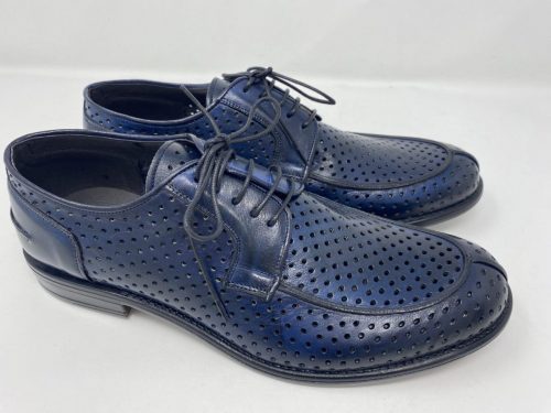 Exton Schnürschuh dunkelblau gelocht Gr 40 - 46, 129,90