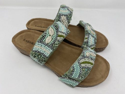 Lazamani Pantolette multi grün Gr 36 - 41, 85,-