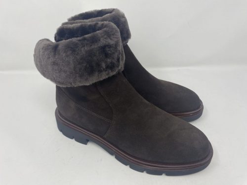 Cinzia Valle braune Veloursleder Lammfell gefütterte Stiefeletten Gr 37 - 42, 199,-Mit halben Größen 