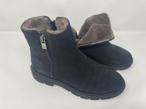 Cinzia Valle schwarze Veloursleder Lammfell Stiefeletten Gr 37 -41, 199,- mit halben Größen 