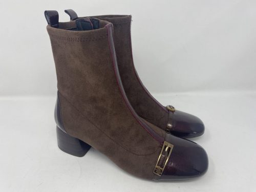 Hispanitas Stiefelette im Materialmix dunkelbraun-weinrot Gr 35 - 42, 159,90