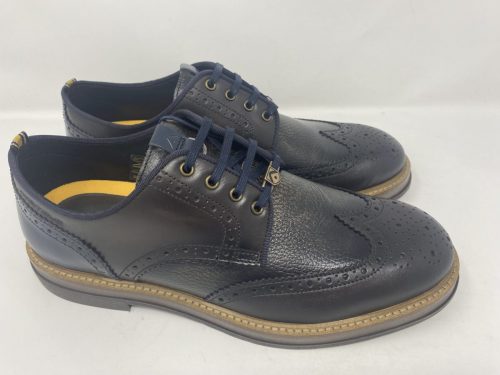 Ambitious markanter Budapster/ Full-Brogue in dunkelbraun/ blau Gr 40 - 46, 139,90