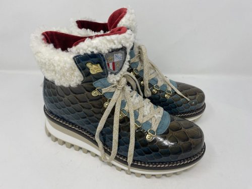 NIS Schnürboots blau-grün Kroko schimmernd Gr 37 - 40, 299,-